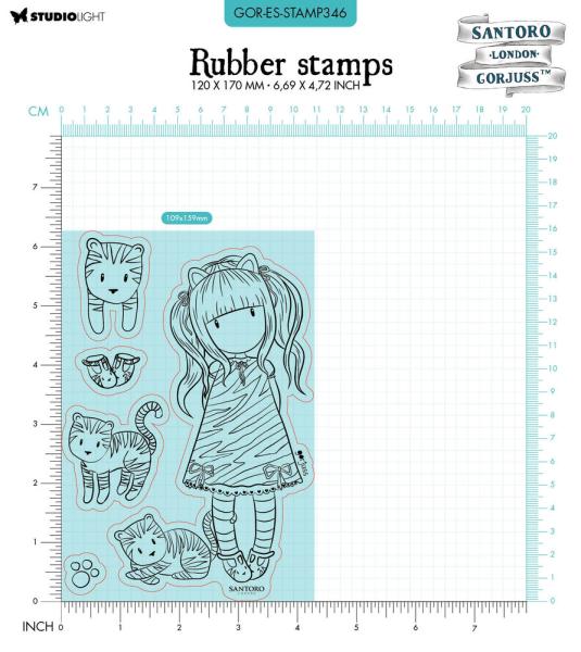 Studio Light Gorjuss - Stempelset "Wild Ruby" Cling Stamp L