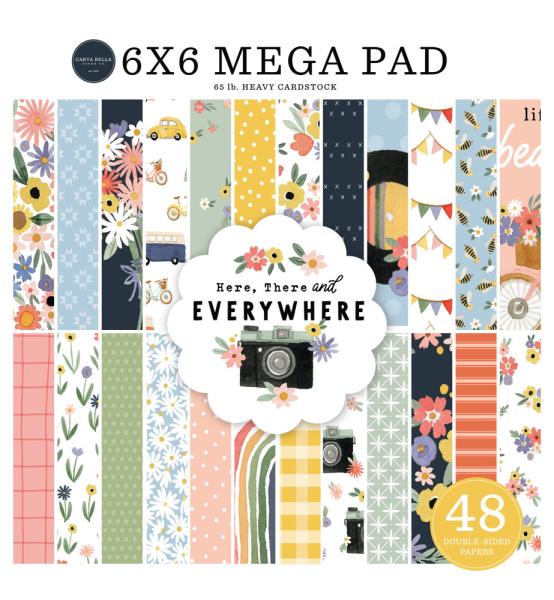 Carta Bella - Designpapier "Here There And Everywhere" Cardmakers Mega Pad 6x6 Inch - 48 Bogen