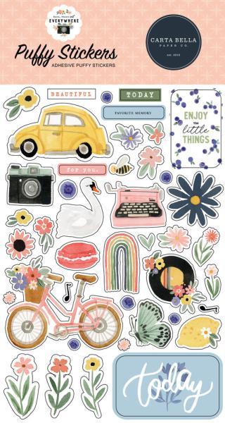 Carta Bella  - Aufkleber "Here There And Everywhere" Puffy Stickers