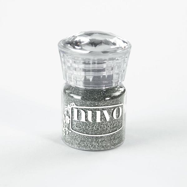 Tonic Studios - Nuvo Embossing Powder "glitter Silver moonlight" Embossing Puder