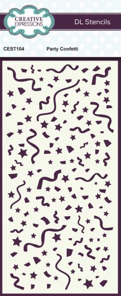 Creative Expressions - Schablone "Party Confetti" Stencil Slimline