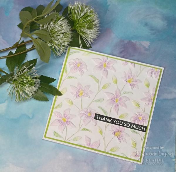 Creative Expressions - 3D Embossingfolder 6x6 Inch "Lovely Lilies" Prägefolder 