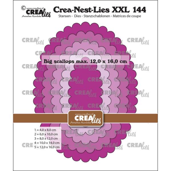 Crealies - Stanzschablone "Big Scalloped Ovals" Crea-Nest-Lies XXL Dies