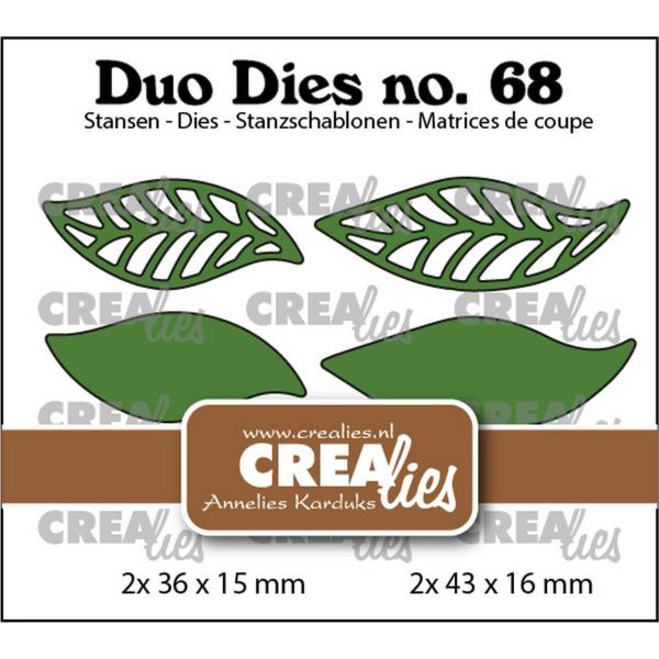 Crealies - Stanzschablone "Open & Solid Leaves" Duo Dies