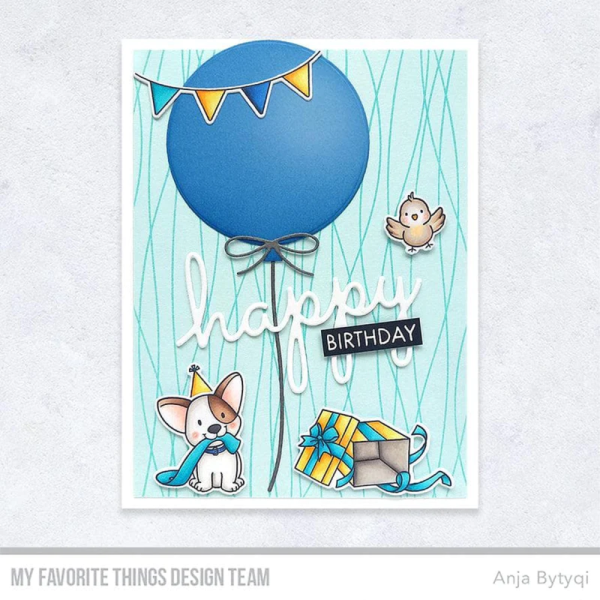 My Favorite Things - Gummistempel "Balloon Strings" 6x6" Background Rubber Stamp