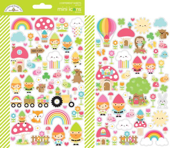 Doodlebug Design - Aufkleber "Over The Rainbow" Mini Icons Sticker