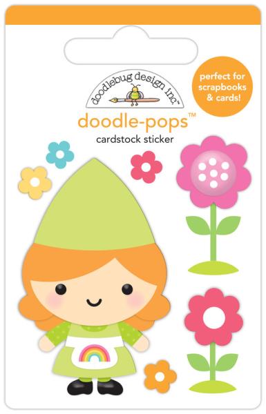 Doodlebug Design - Doodle-Pops "Garden Gnome" Sticker 