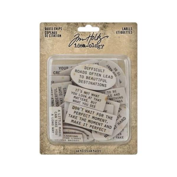 Tim Holtz - Idea Ology - Chipboard "Quote Chips Labels"