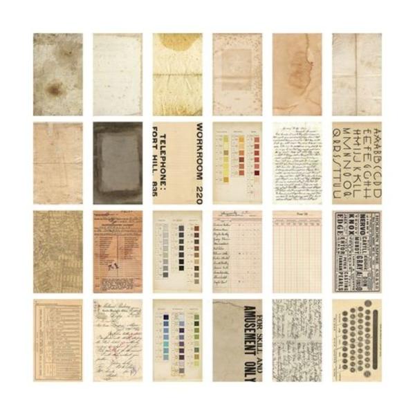 Tim Holtz - Idea Ology - Designpapier "Backdrops Volume 4" Paper Pack 6x10  Inch - 24 Bogen 