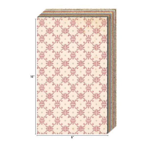 Tim Holtz - Idea Ology - Designpapier "Backdrops Volume 5" Paper Pack 6x10 Inch - 24 Bogen 