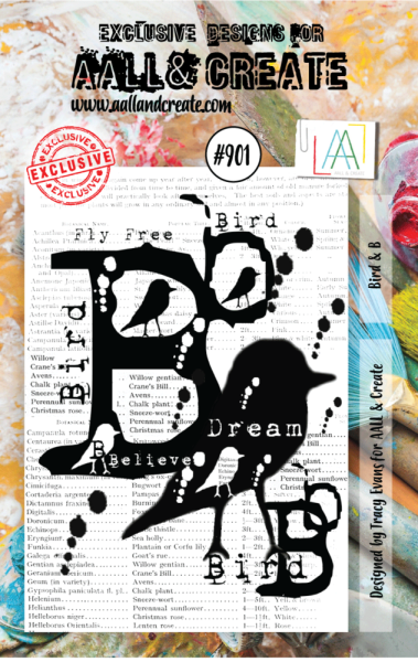 AALL and Create - Stempel A7 "Bird & B" Clear Stamps