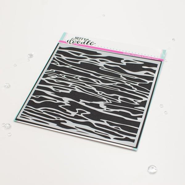 Heffy Doodle - Schablone 6x6 Inch "Ripple Waves" Stencil