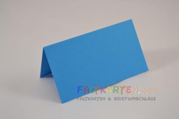 Tischkarte - Platzkarte 9 x 5 cm 240g/m² in pazifikblau