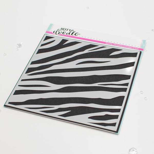 Heffy Doodle - Schablone 6x6 Inch "Zebra Stripe" Stencil