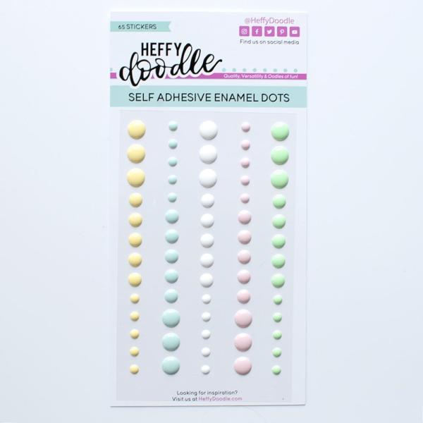 Heffy Doodle "Spring Breeze" Enamel Dots 65 Stk. 