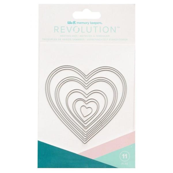 We R Memory Keepers - Stanzschablone "Heart Revolution" Nested Dies