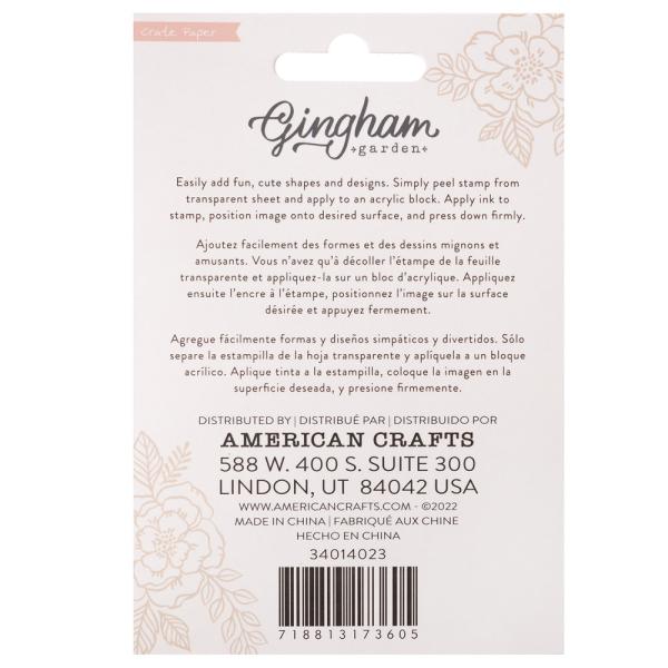 American Crafts - Stempelset "Gingham Garden" Clear Stamps