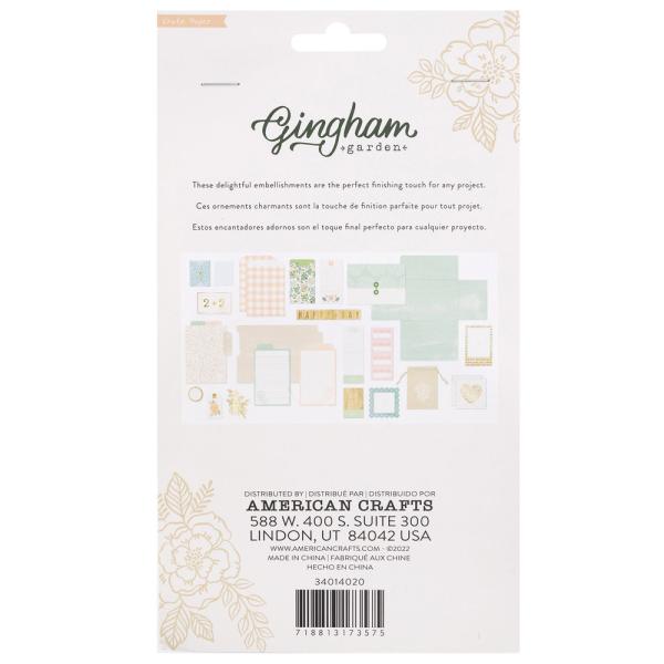 American Crafts - Stanzteile "Gingham Garden Stationary" Embellishments