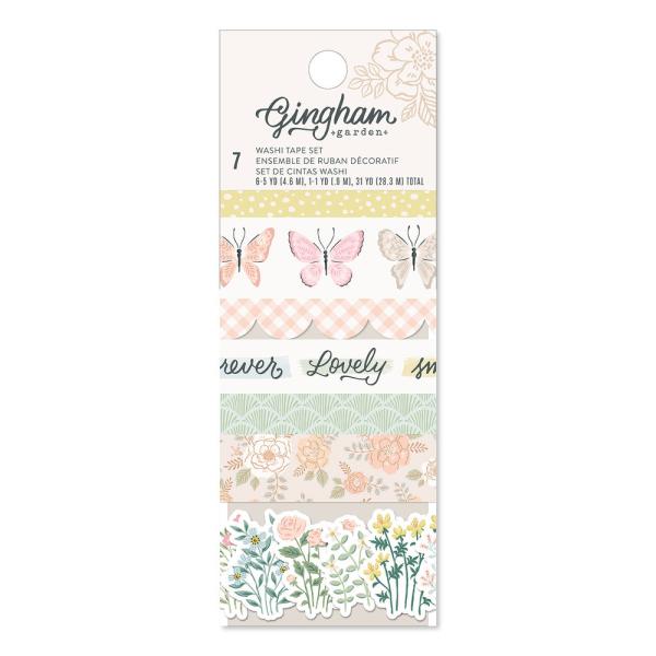 American Crafts - Decorative Tape "Gingham Garden" Washi Tape