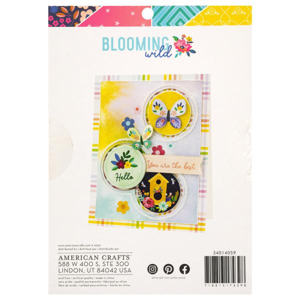 American Crafts - Designpapier "Blooming Wild" Paper Pack 6x8 Inch - 36 Bogen