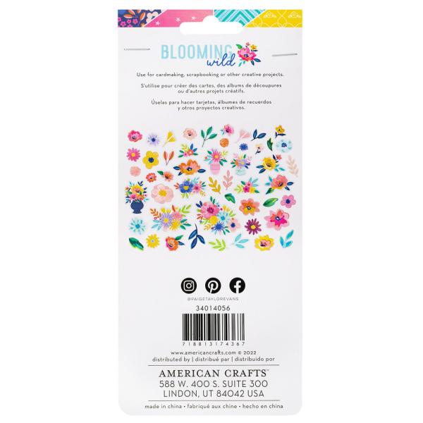 American Crafts - Stanzteile "Blooming Wild Floral" Embellishments