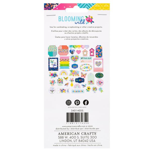 American Crafts - Stanzteile "Blooming Wild" Embellishments