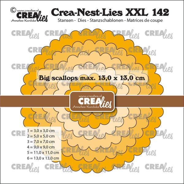 Crealies - Stanzschablone "Big Scalloped Circles" Crea-Nest-Lies XXL Dies