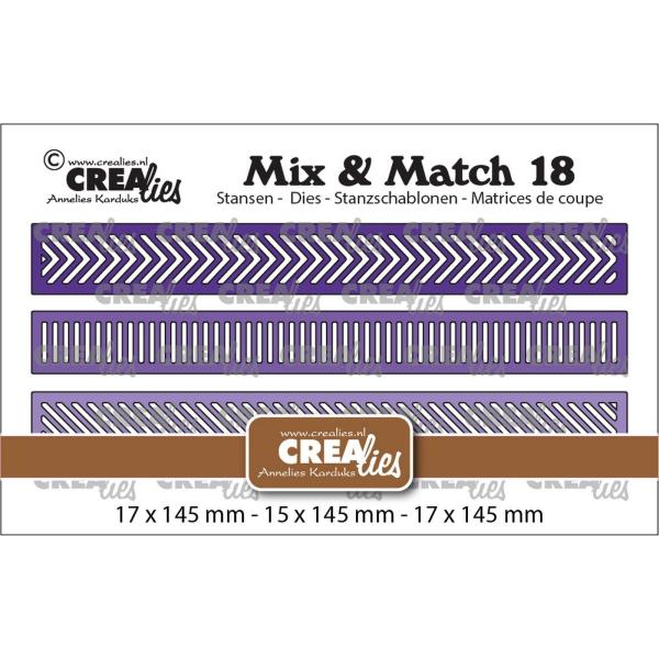 Crealies - Stanzschablone "Stripes A" Mix & Match Dies