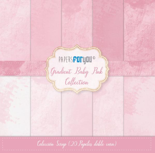 Papers For You - Designpapier "Gradient Baby Pink" Scrap Paper Pack 6x6 Inch - 20 Bogen  