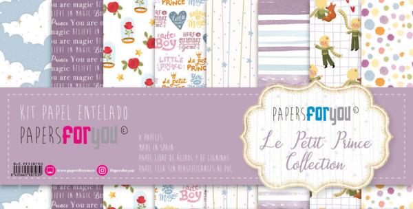 Papers For You - Leinwandpapier "Le Petit Prince" Paper Pack Canvas 30,5x31 cm - 8 Bogen 