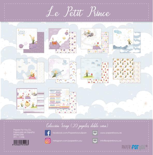 Papers For You - Designpapier "Le Petit Prince" Scrap Paper Pack 8x8 Inch - 20 Bogen