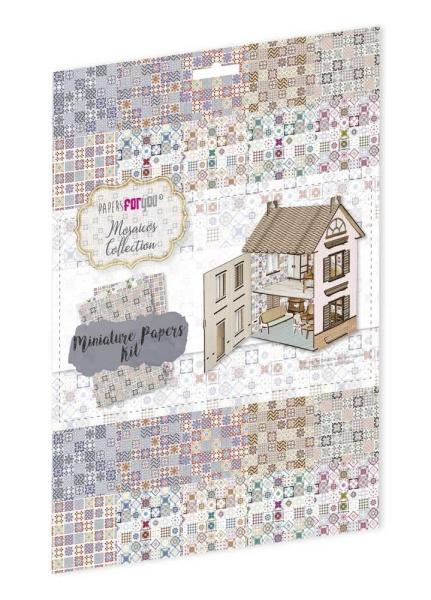 Papers For You - Miniatur Papier Set "Mosaicos" Miniature Papers Kit - 10 Bogen