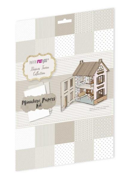 Papers For You - Miniatur Papier Set "Básicos Tierra" Miniature Papers Kit - 10 Bogen