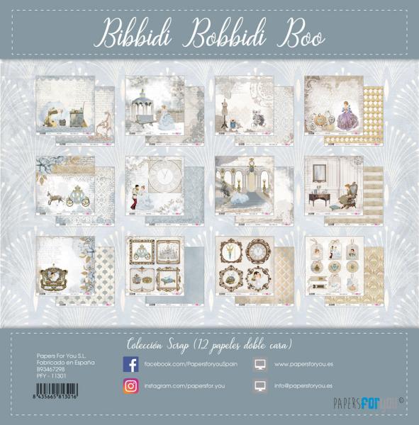 Papers For You - Designpapier "Bibbidi Bobbidi Boo" Scrap Paper Pack 30,5 x 32 cm - 12 Bogen