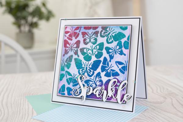 Crafters Companion - Schablone "Delightful Butterflies Multi-Use  Stencil