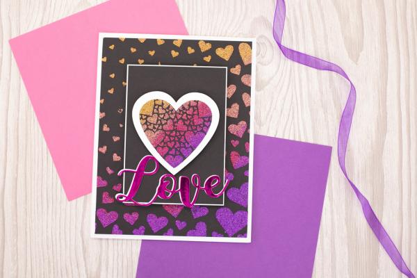 Crafters Companion - Schablone "Love Hearts Multi-Use  Stencil