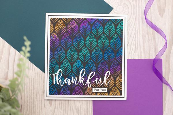 Crafters Companion - Schablone "Peacock Feathers Multi-Use" Stencil