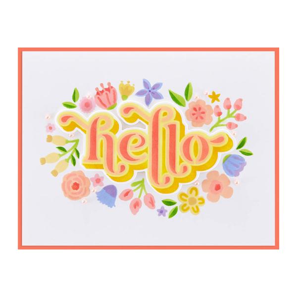 Spellbinders - Stanzschablone "Floral Hello" Dies