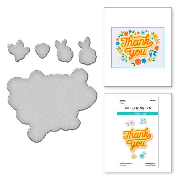 Spellbinders - Stanzschablone "Floral Thank You" Dies