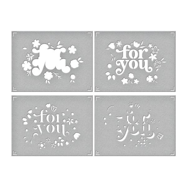 Spellbinders - Schablone "Floral For You Stencils" Stencil