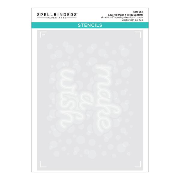 Spellbinders - Schablone "Make a Wish Confetti" Stencil