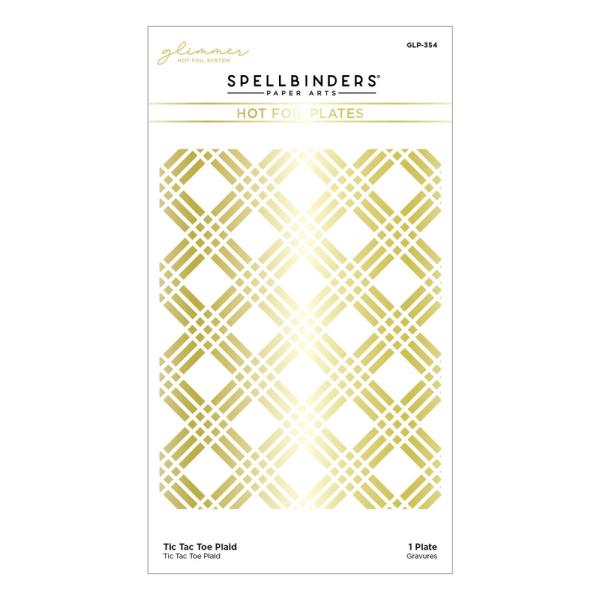 Spellbinders - Heißfolien-Platte "Tic Tac Toe Plaid" Hot Foil Plate