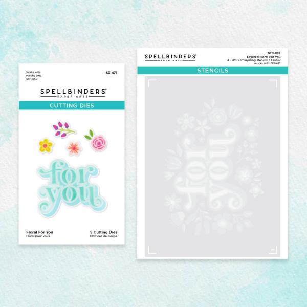 Spellbinders "Floral For You Stencil and Die Bundle"