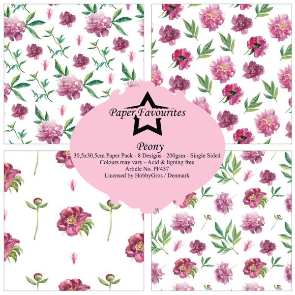 Paper Favourites - Designpapier "Peony" Paper Pack 12x12 Inch 8 Bogen