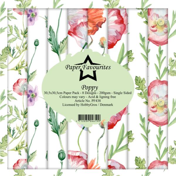 Paper Favourites - Designpapier "Poppy" Paper Pack 12x12 Inch 8 Bogen