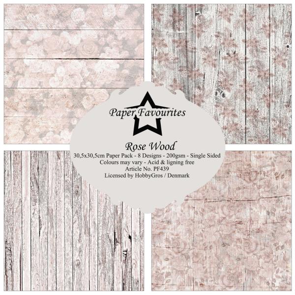 Paper Favourites - Designpapier "Rose Wood" Paper Pack 12x12 Inch 8 Bogen