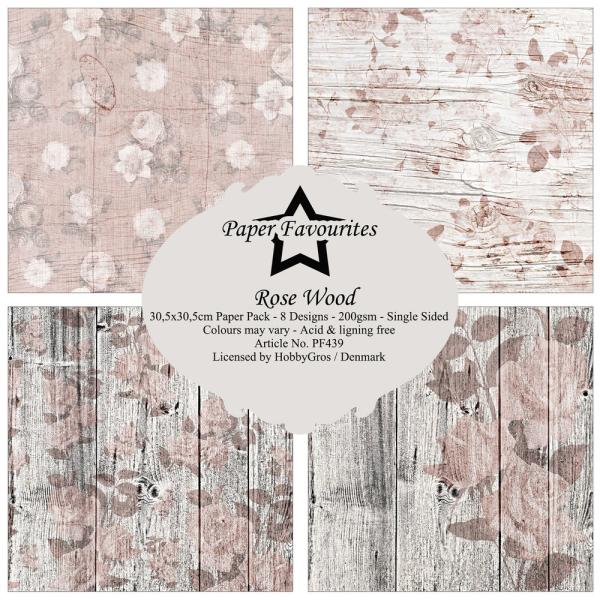 Paper Favourites - Designpapier "Rose Wood" Paper Pack 12x12 Inch 8 Bogen