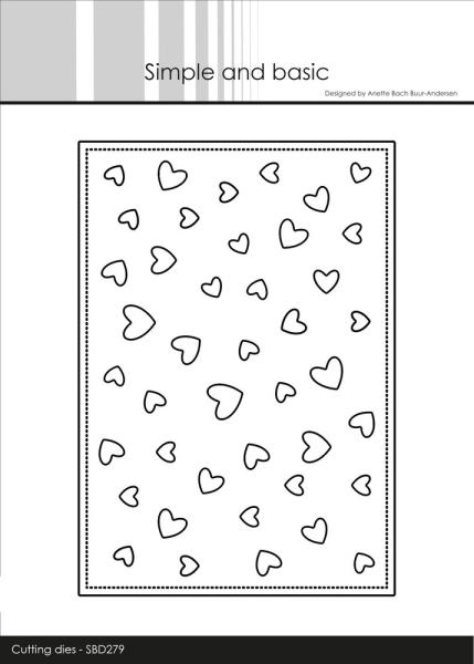 Simple and Basic - Stanzschablone A6 "Lots of Hearts" Dies