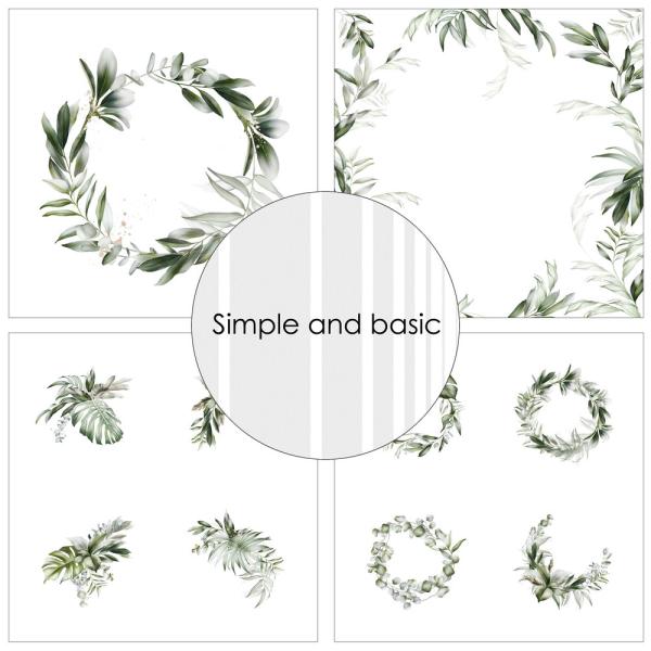 Simple and Basic - Designpapier "Green Softness" Paper Pack 12x12 Inch - 8 Bogen 