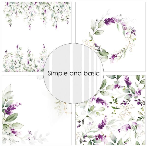 Simple and Basic - Designpapier "Lavender Spirit" Paper Pack 12x12 Inch - 8 Bogen 